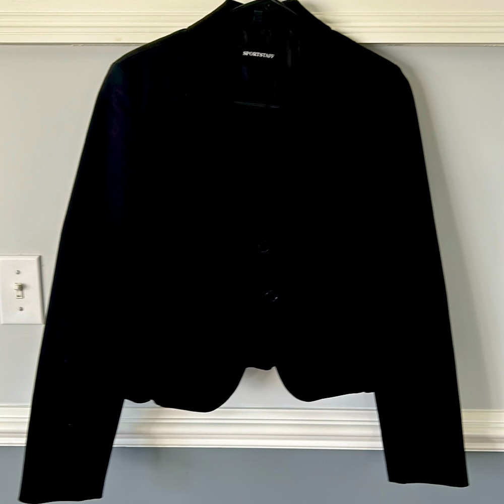 Black cotton short jacket